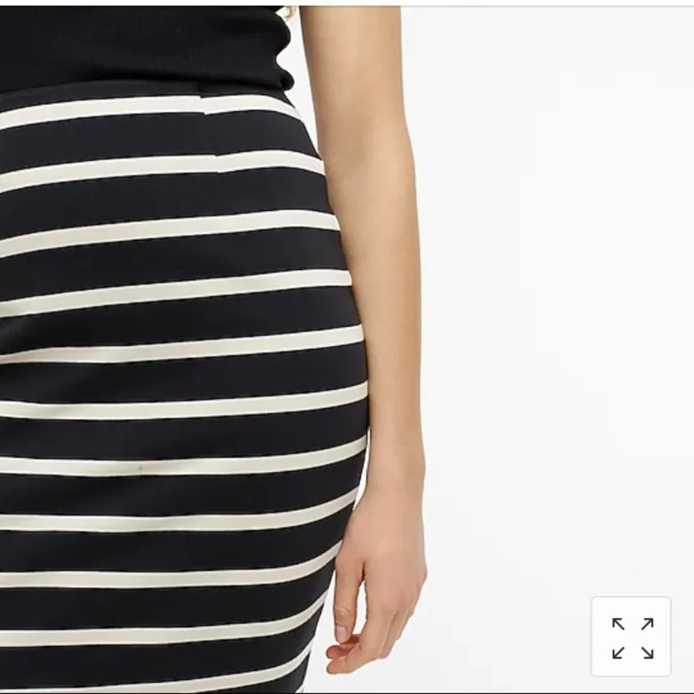 J. Crew Knit Pencil Skirt in Black and White Stripe Size 6 NWT